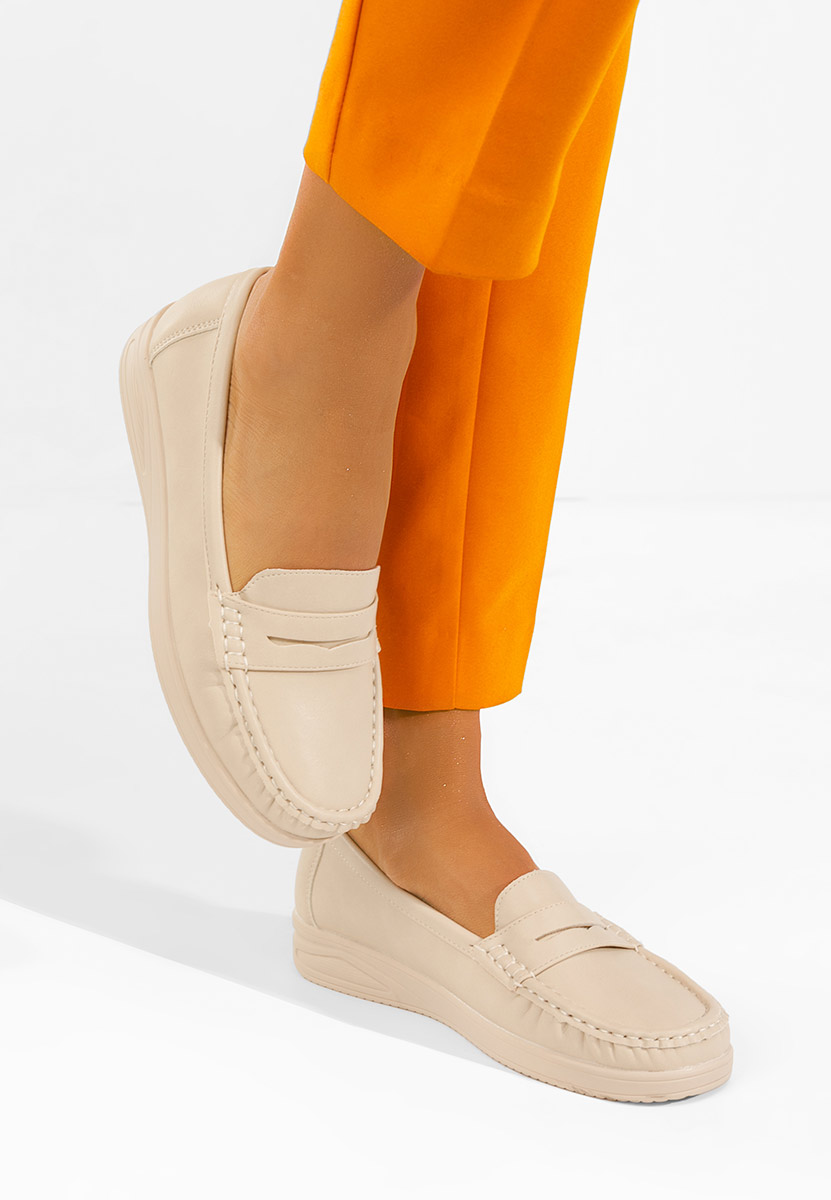 Ženske mokasinke Elesya bež