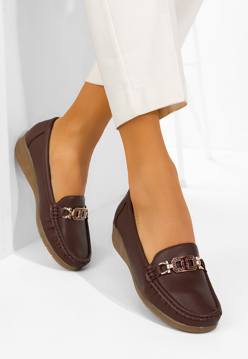 Ženske mokasinke Varalia vinsko crvena