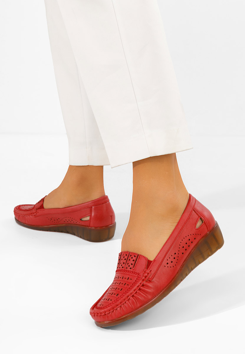 Ženske mokasinke Genovia crveno