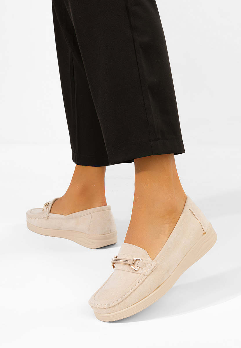 Ženske mokasinke Esmiara bež