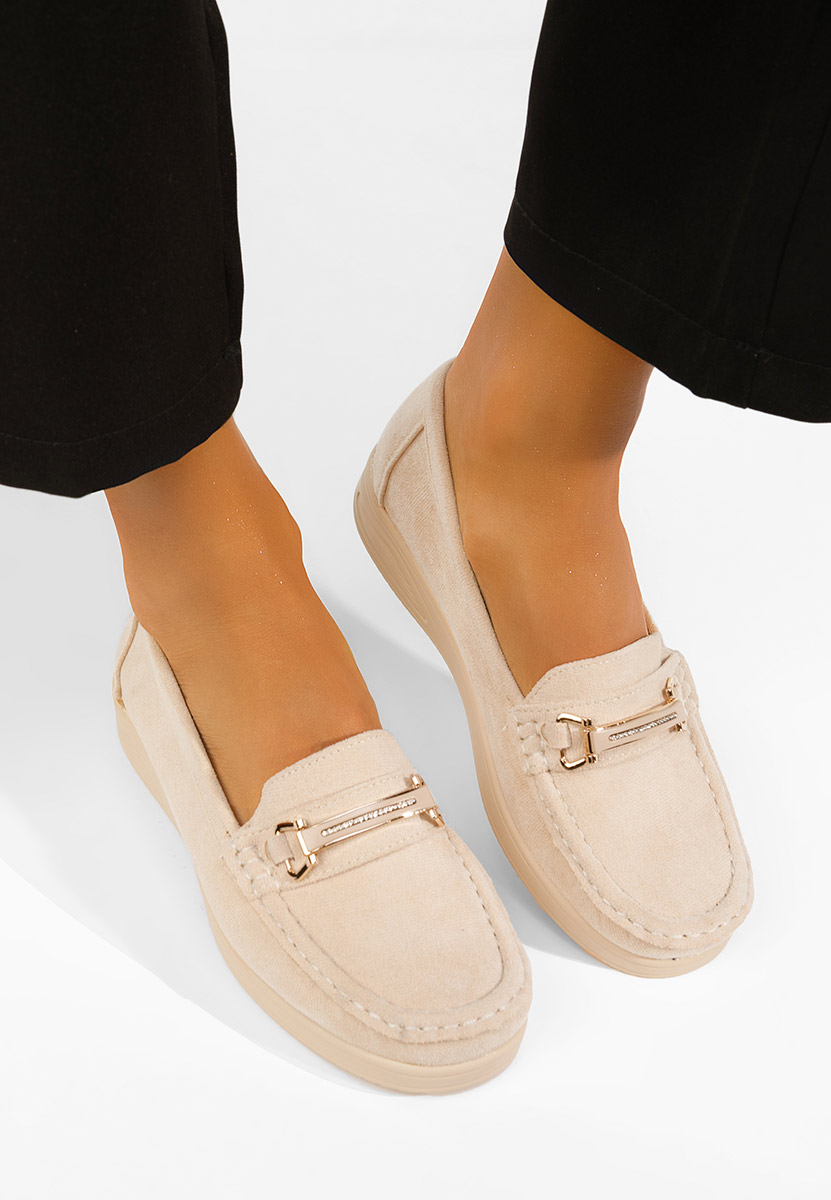 Ženske mokasinke Esmiara bež