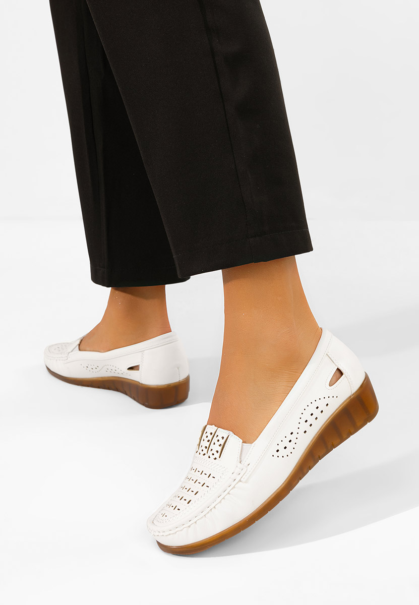 Ženske mokasinke Genovia bijele