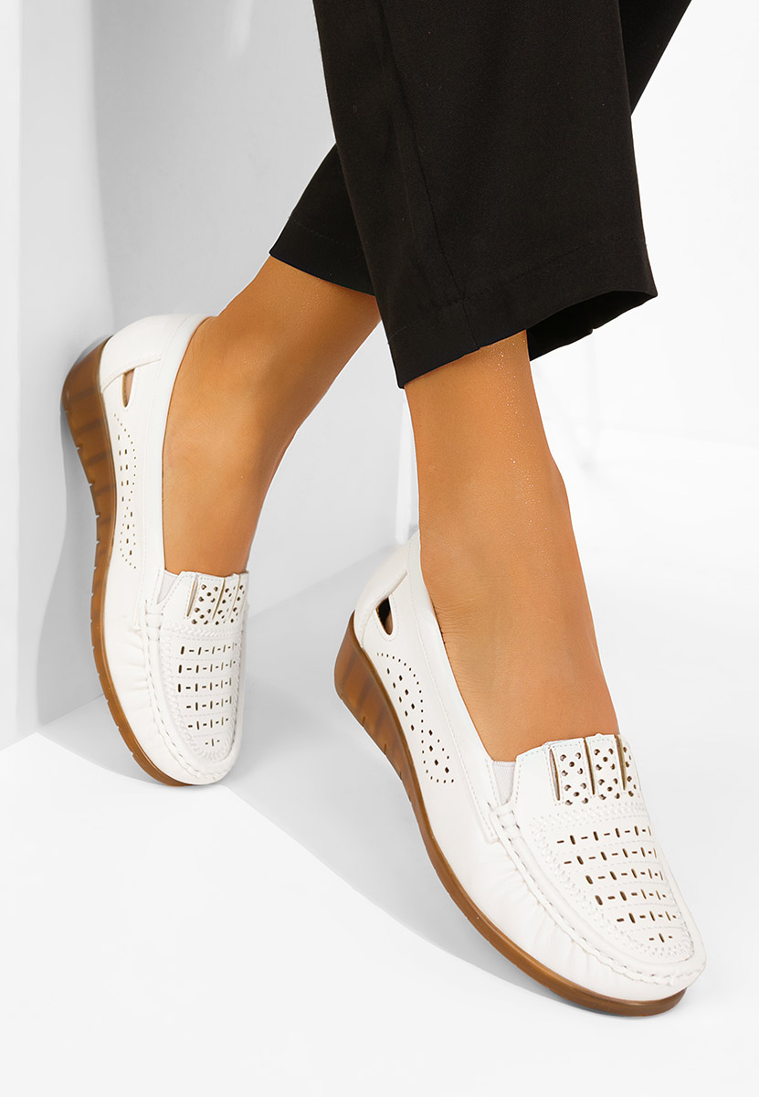 Ženske mokasinke Genovia bijele