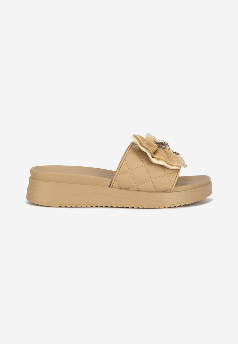 Papuče s platformom Karmelita kaki