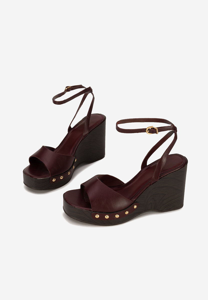Sandale s platformom Mirya granat