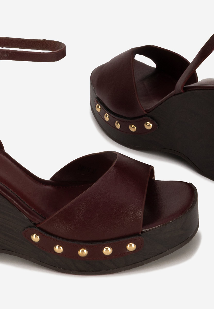 Sandale s platformom Mirya granat