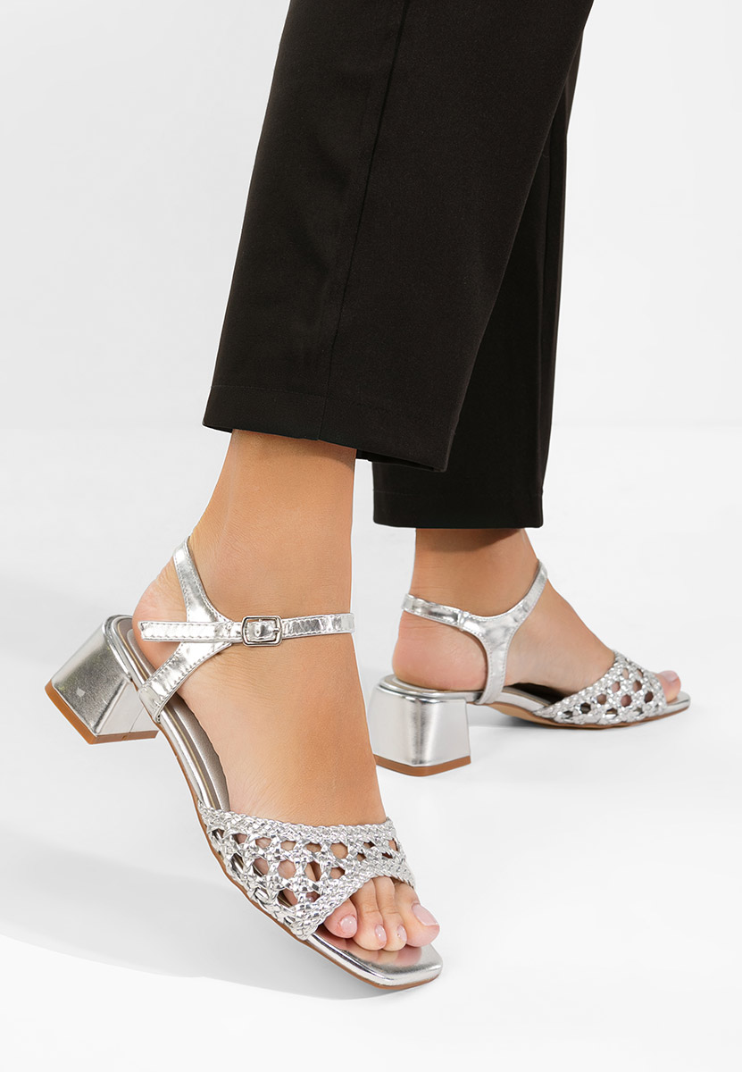 Sandale s petu Gentalya srebrno