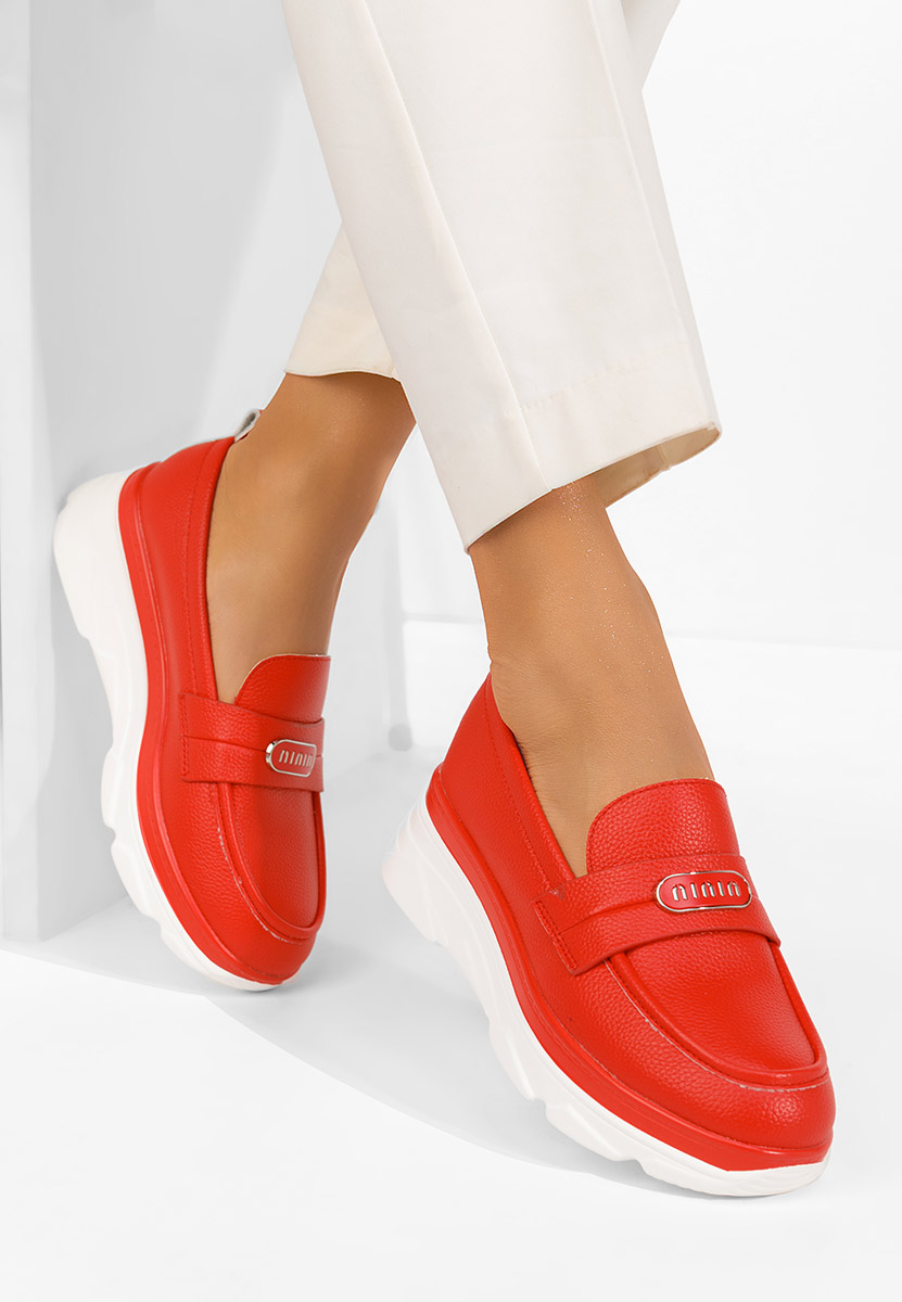 Mokasinke na punu petu Reenia crveno