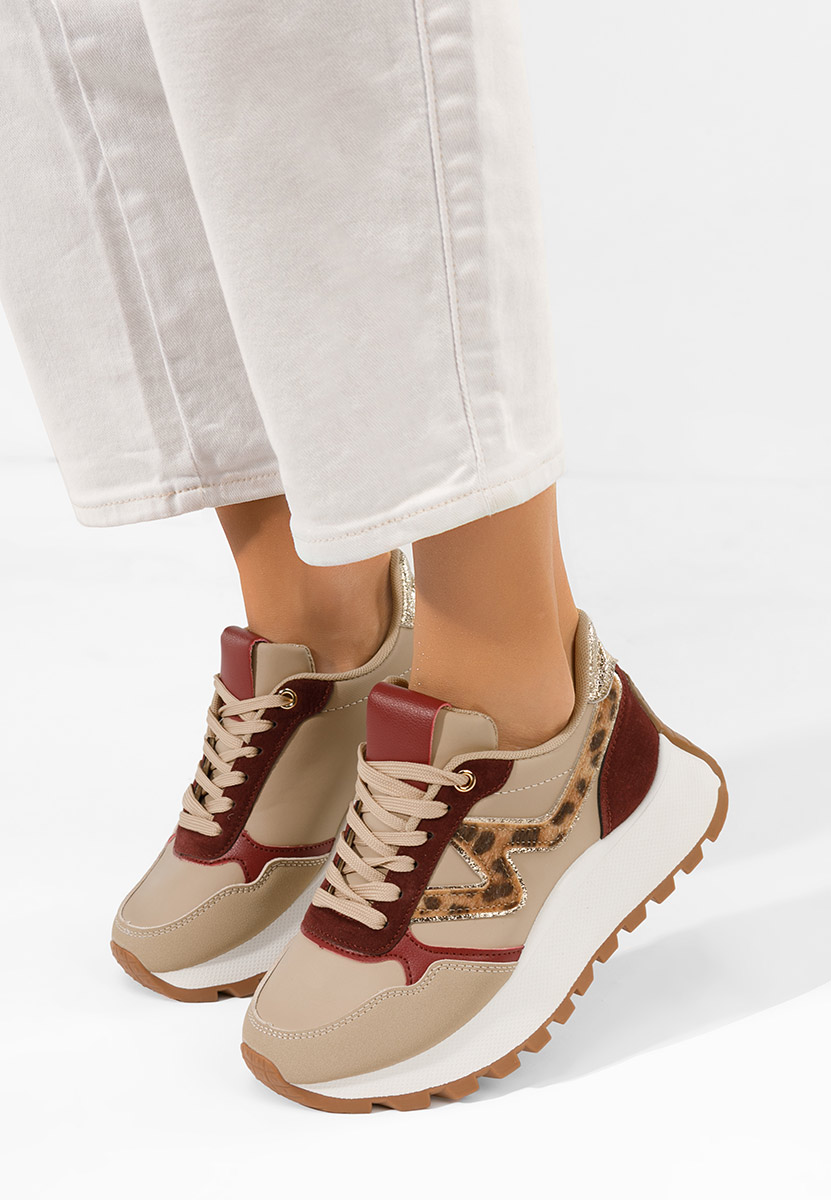 Tenisice sa platformom Catrinela vinsko crvena