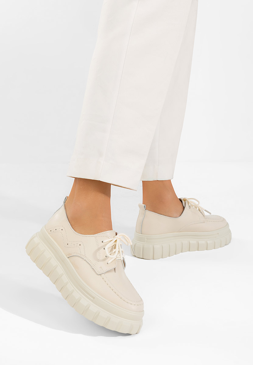 Mokasinke od prirodne kože Camya bež