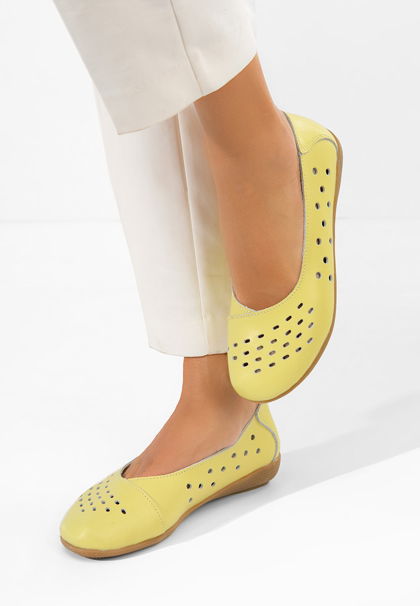 Balerinke od prirodne kože Andeia Žuto