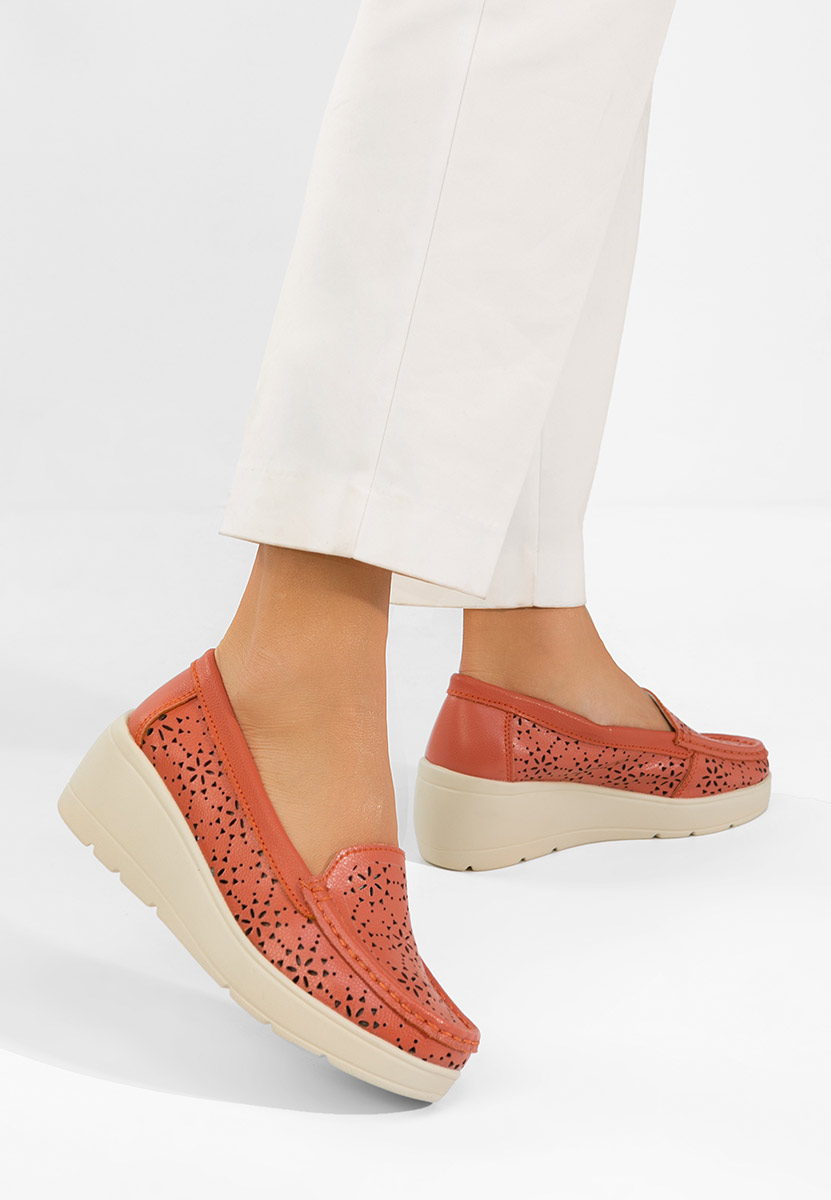 Mokasinke od prirodne kože Ysaia narančasta