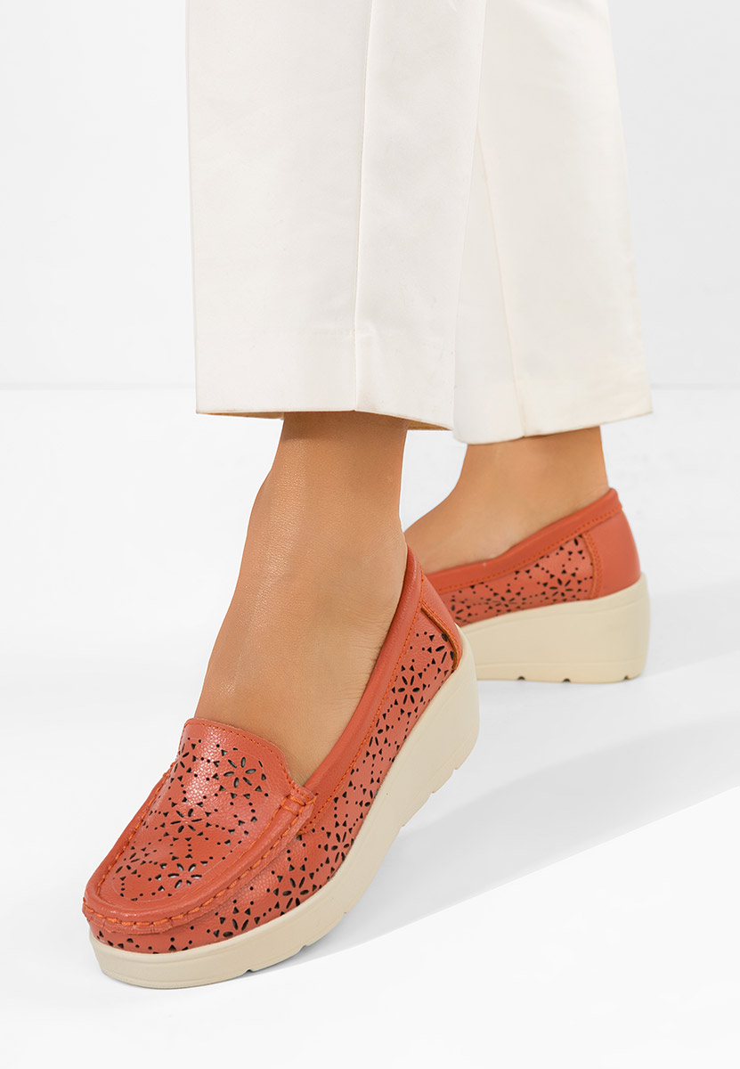 Mokasinke od prirodne kože Ysaia narančasta