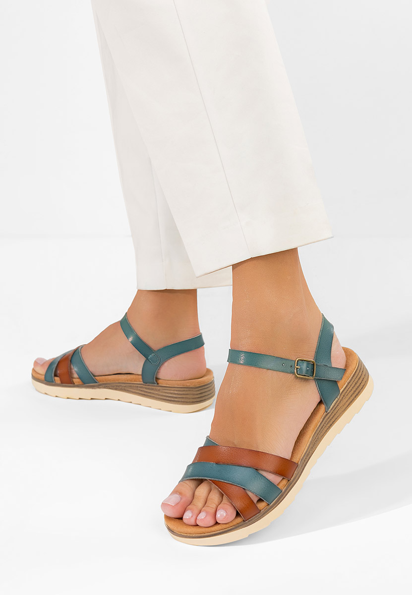 Sandale od prirodne kože Veriona plave