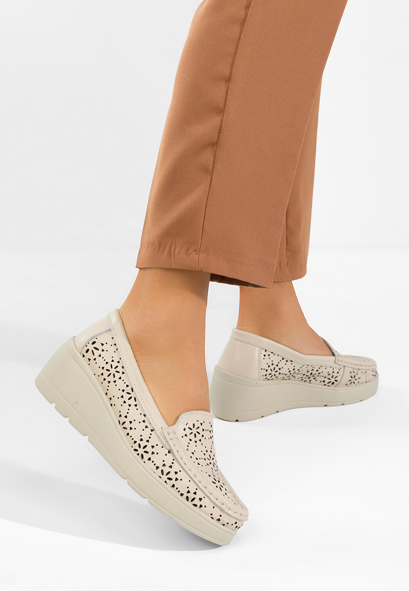 Mokasinke od prirodne kože Ysaia bež