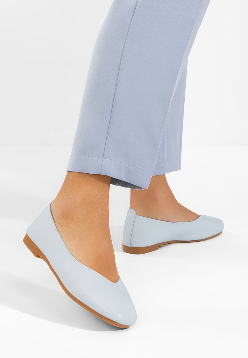 Balerinke od prirodne kože Gabiela plavi