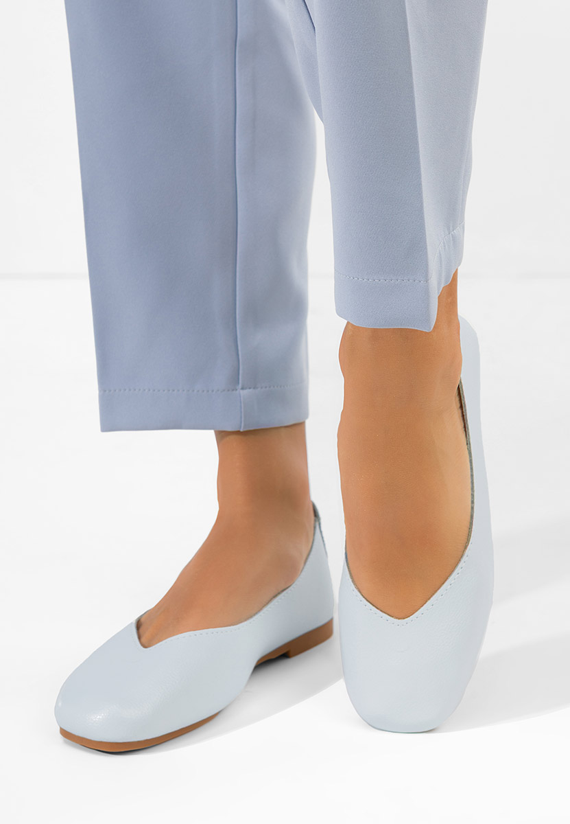 Balerinke od prirodne kože Gabiela plavi