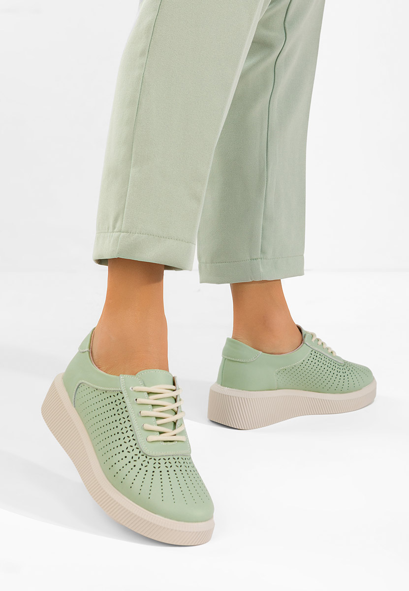 Ženske Kožne tenisice Oleiana zeleno