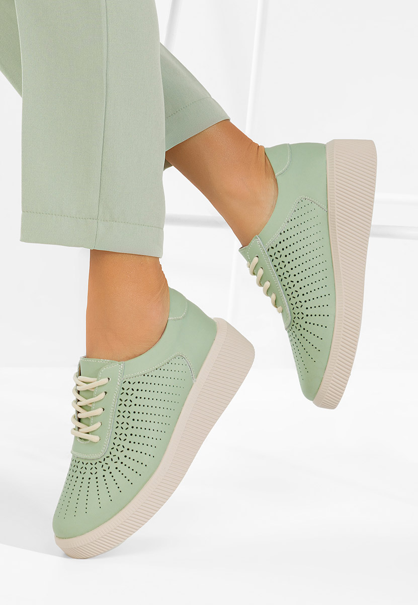 Ženske Kožne tenisice Oleiana zeleno
