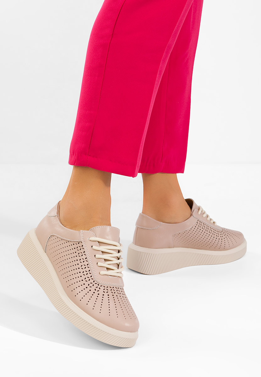 Ženske Kožne tenisice Oleiana ružičasto