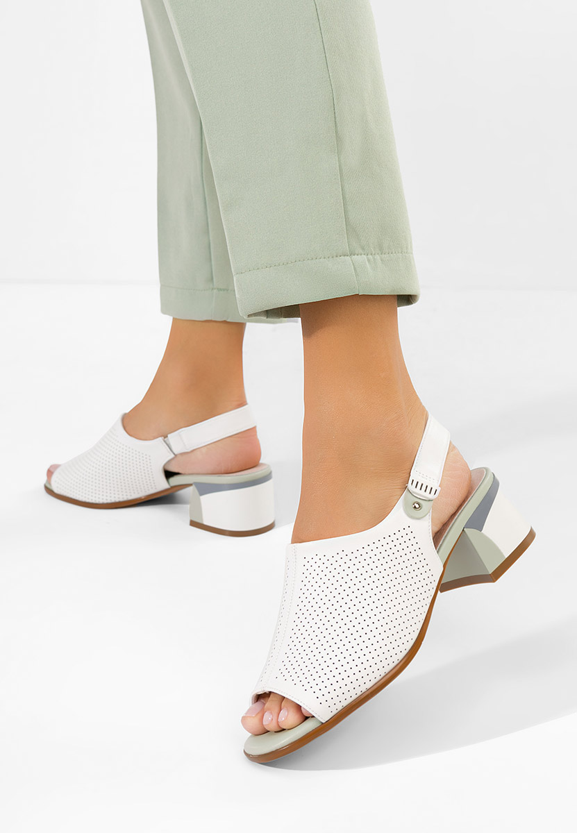 Sandale od prirodne kože Kalya bijele