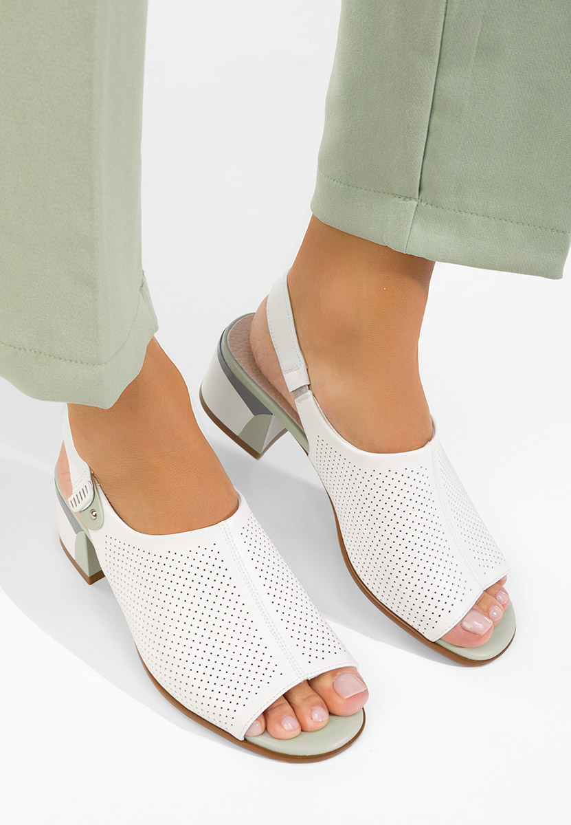 Sandale od prirodne kože Kalya bijele