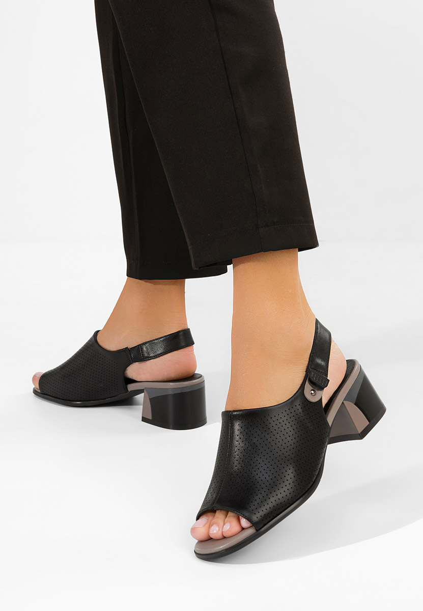 Sandale od prirodne kože Kalya crno