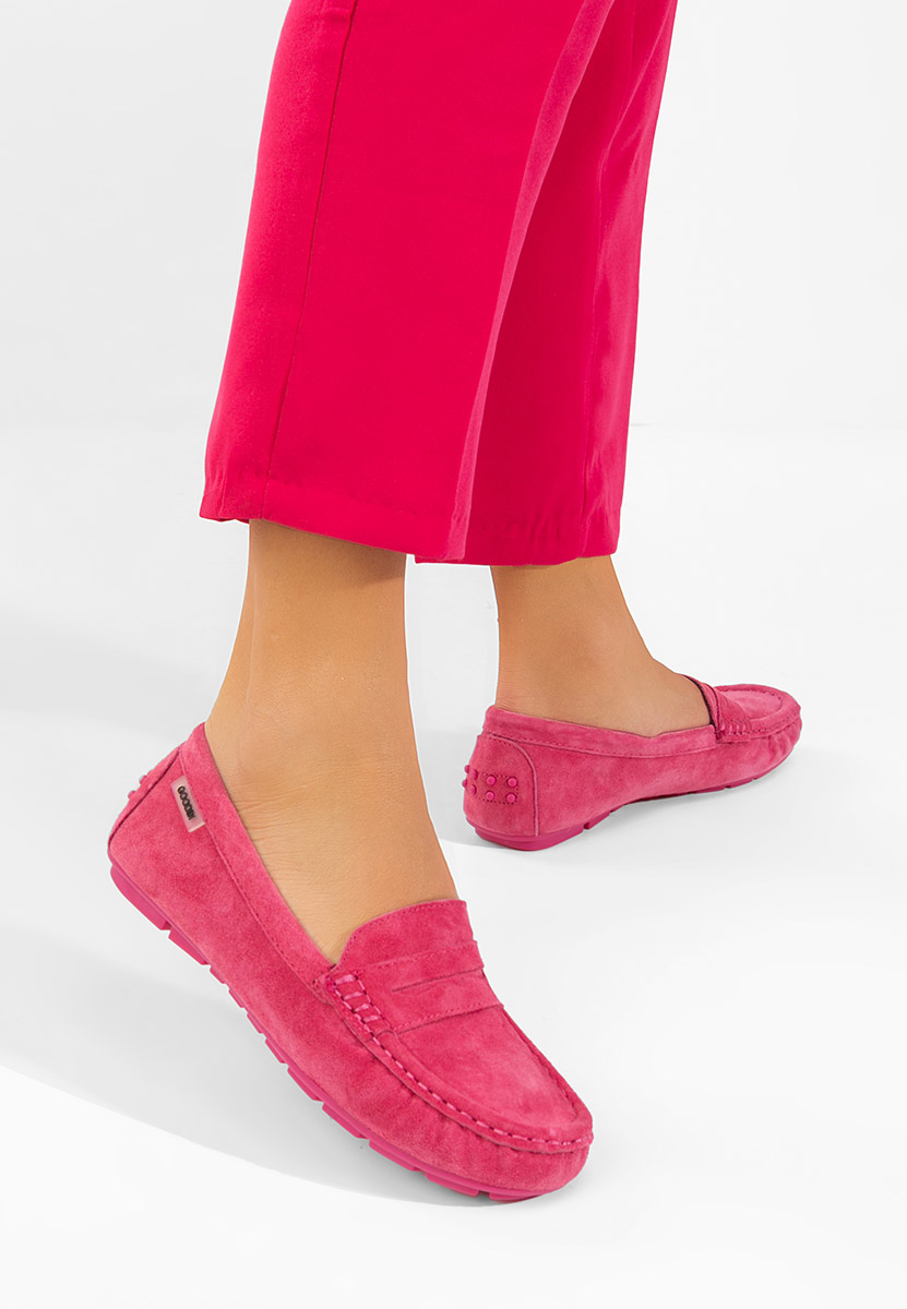 Mokasinke od prirodne kože Dionesia fuksija