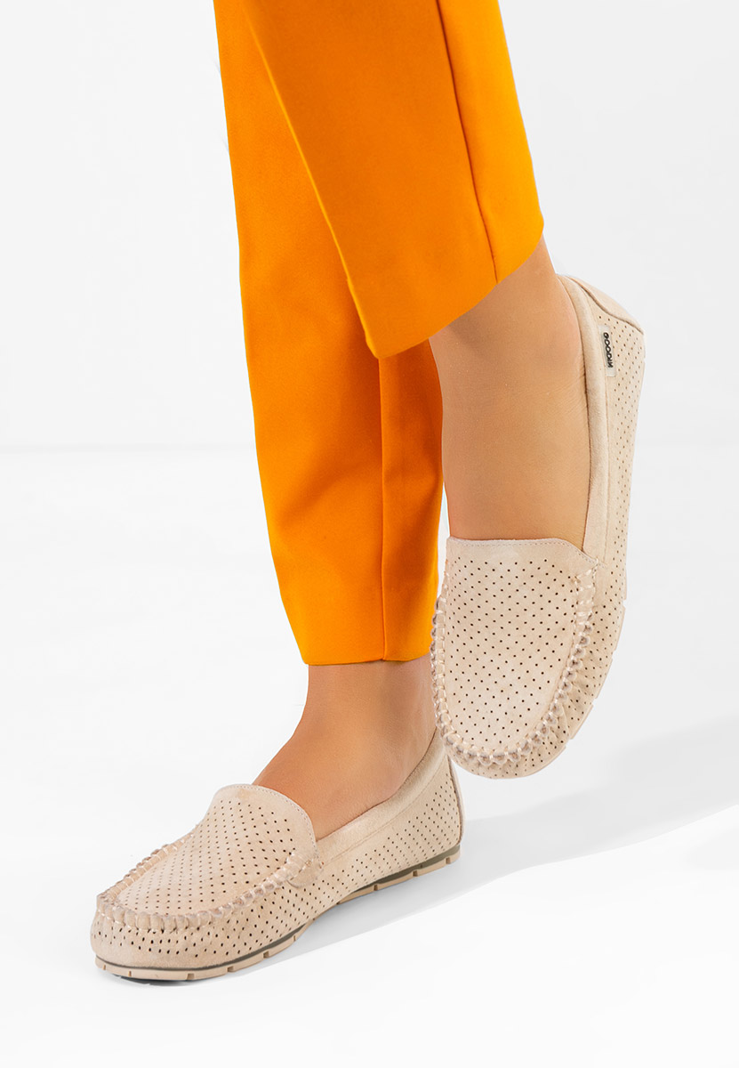 Mokasinke od prirodne kože Sareia bež