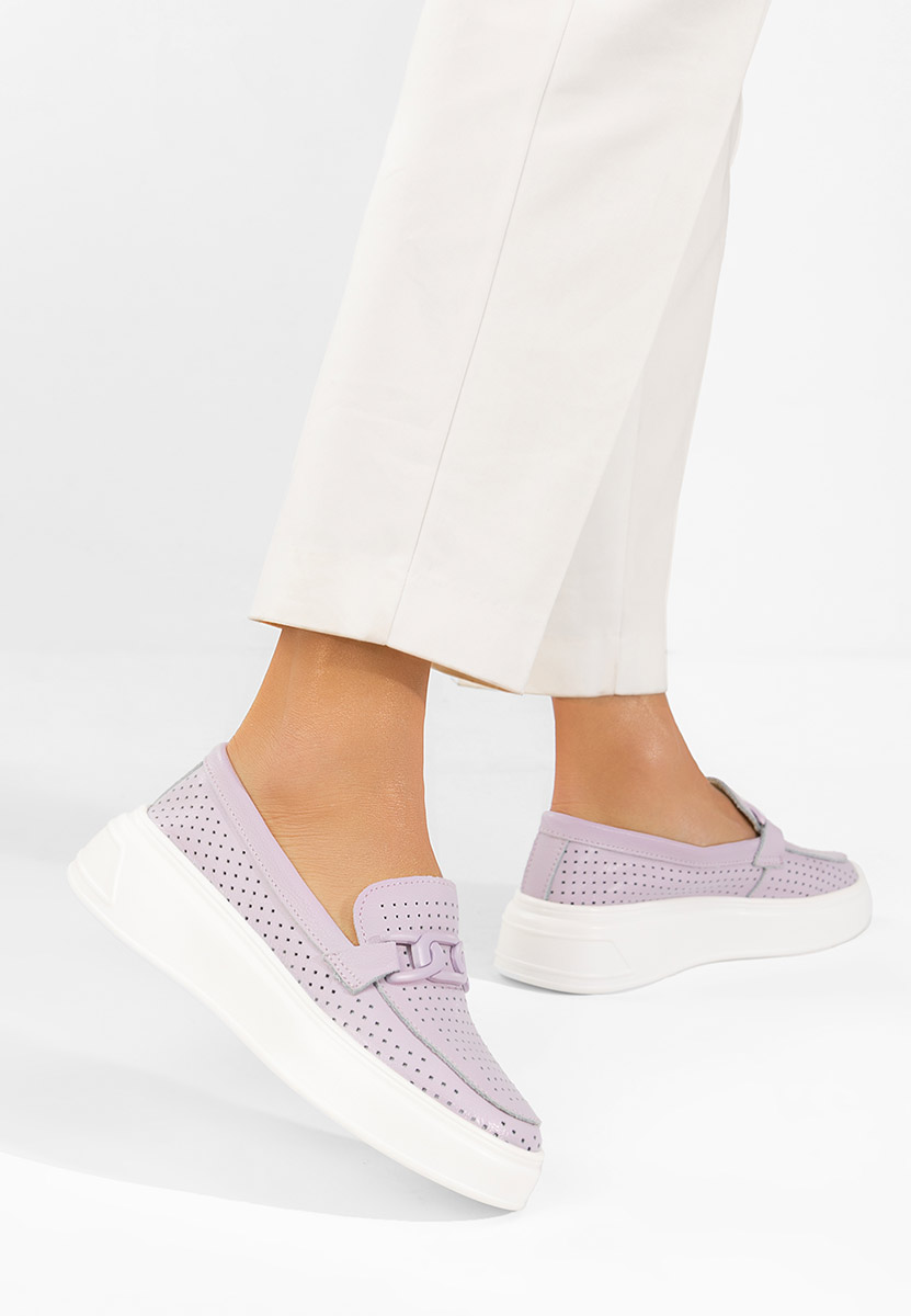 Mokasinke od prirodne kože Valerina ljubičasto