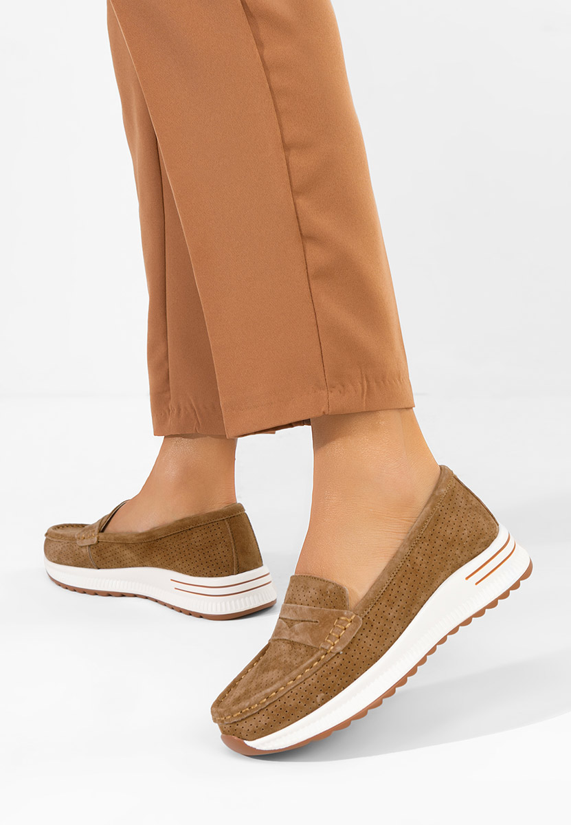 Mokasinke od prirodne kože Seliona braon