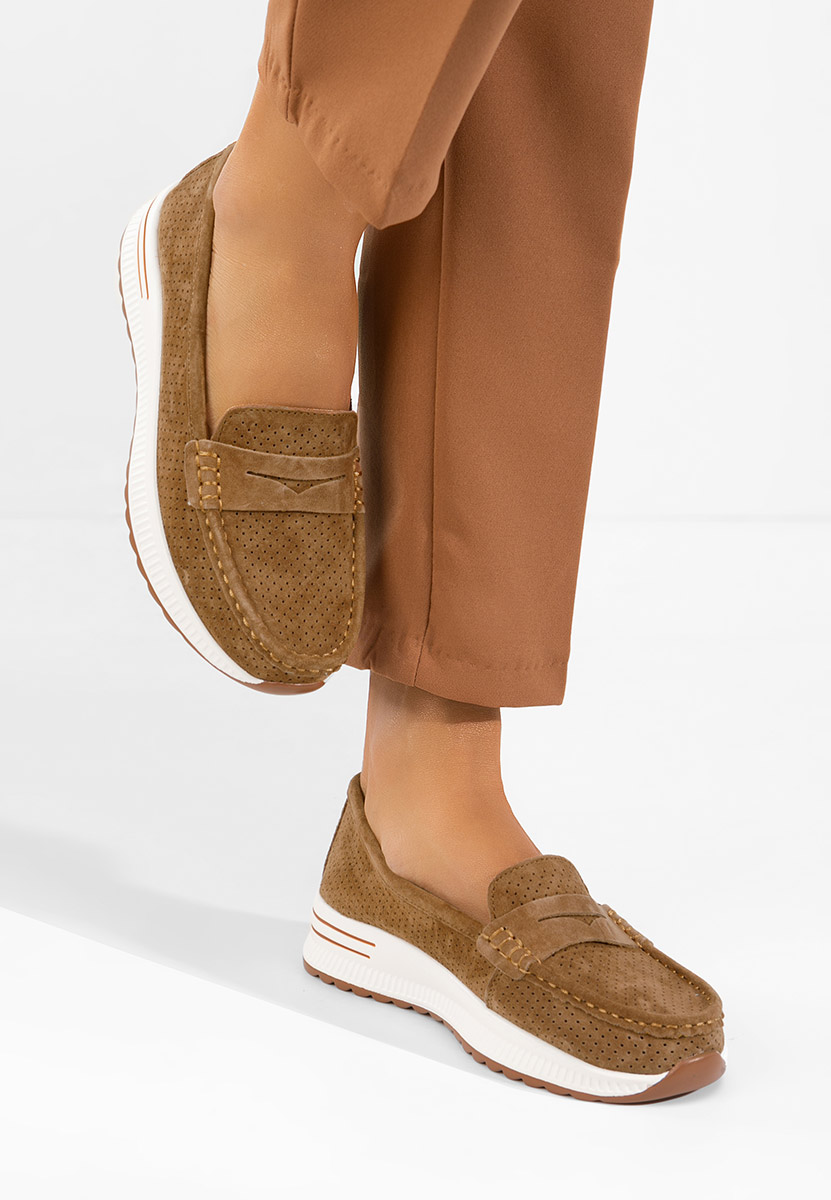 Mokasinke od prirodne kože Seliona braon