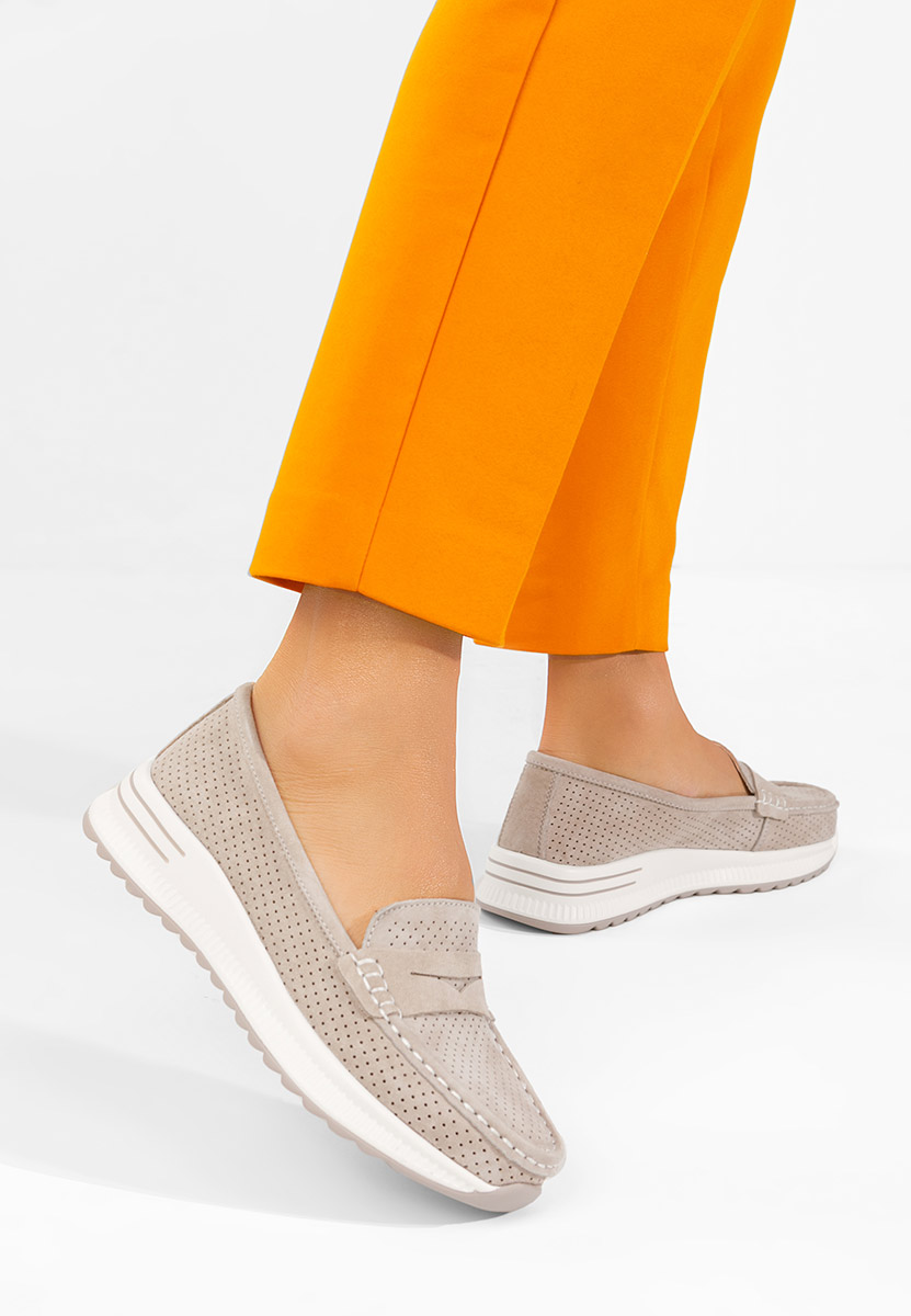 Mokasinke od prirodne kože Seliona bež