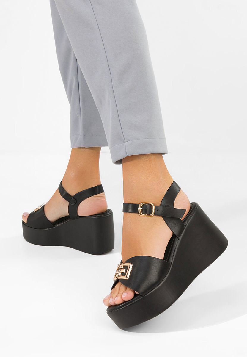 Sandale s platformom Geogiana crno