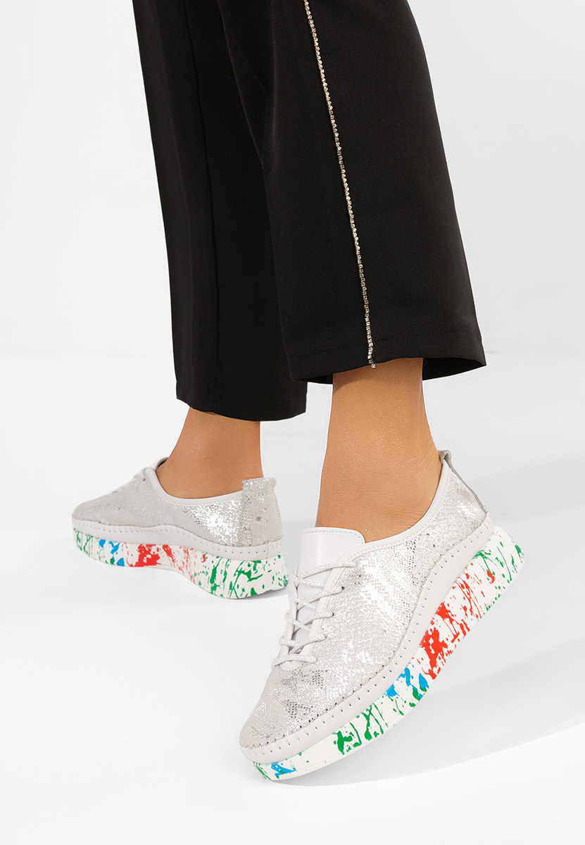 Ženske Kožne tenisice Marinia srebrno