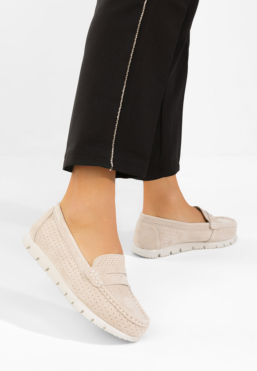 Mokasinke od prirodne kože Valerimia bež