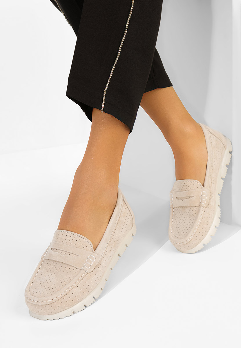 Mokasinke od prirodne kože Valerimia bež