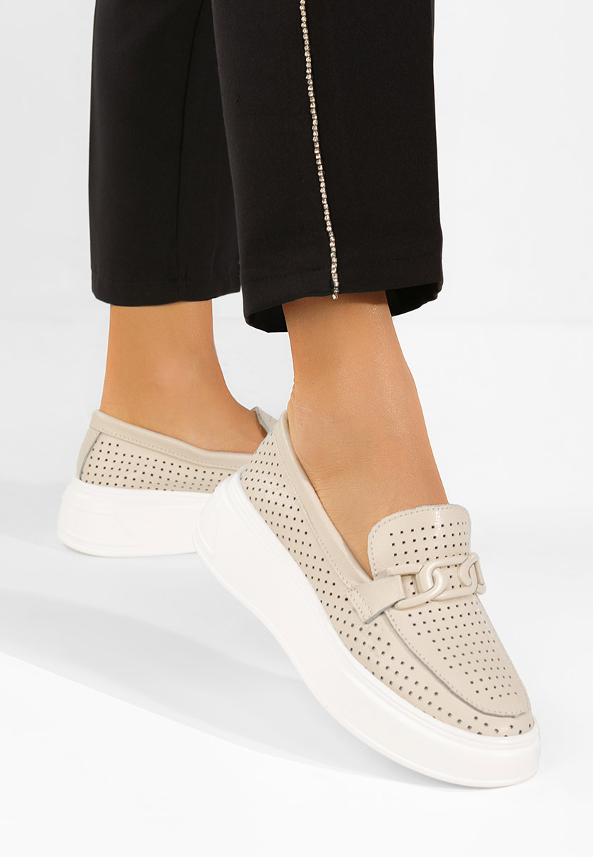 Mokasinke od prirodne kože Valerina bež