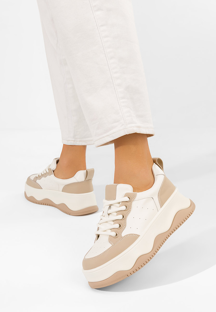 Ženske Kožne tenisice Euselia bijele