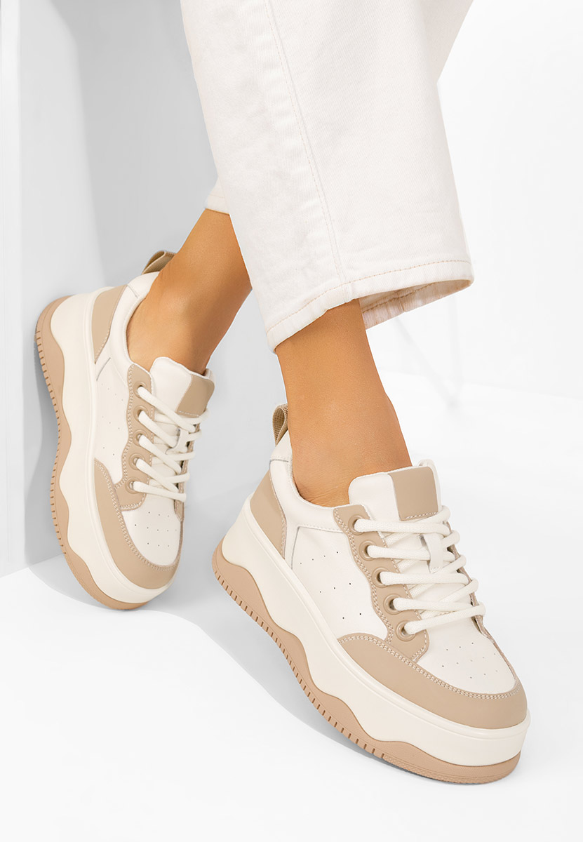 Ženske Kožne tenisice Euselia bijele