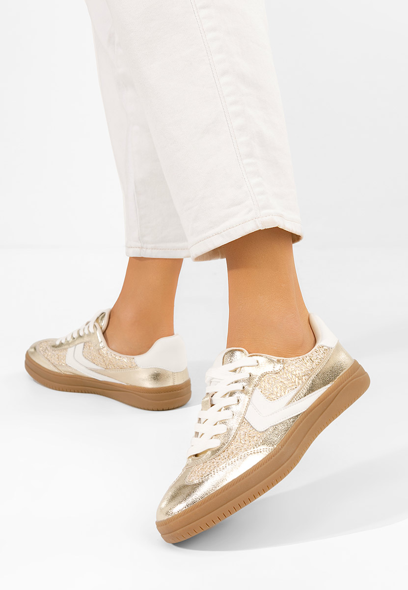 Ženske Kožne tenisice Somia zlatno