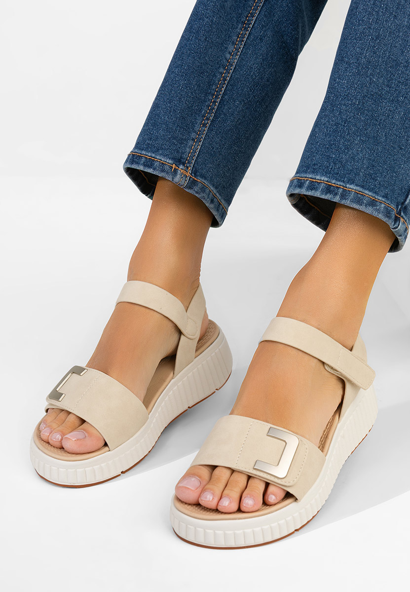 Sandale s platformom Cistela bež