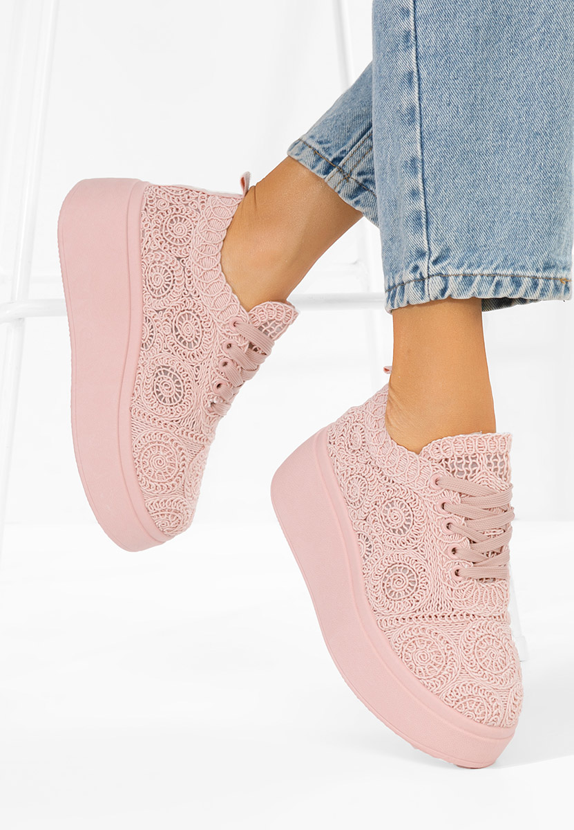 Tenisice sa platformom Anneira ružičasto