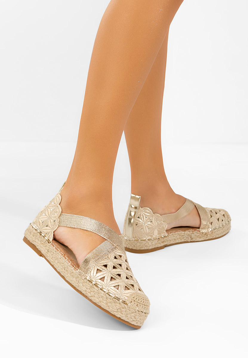 Espadrilles za ženske Feliania zlatno