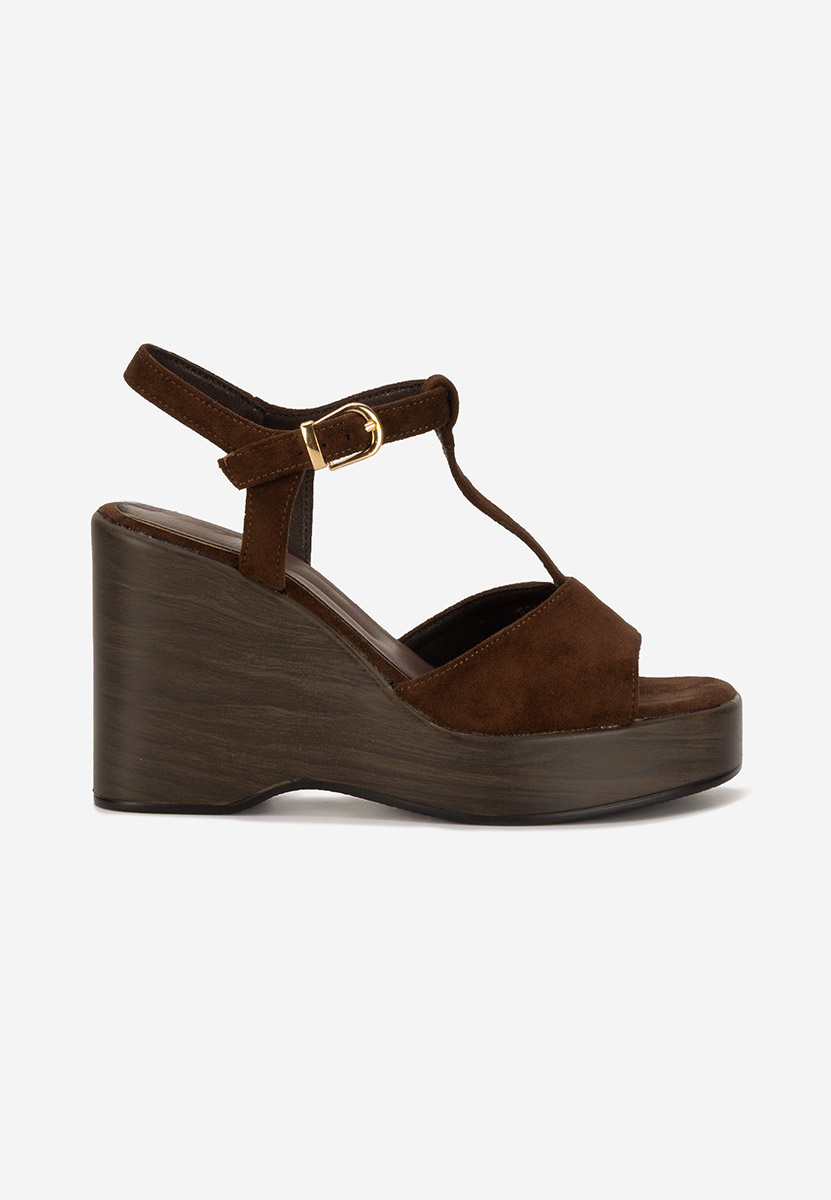 Sandale s platformom Samiray braon