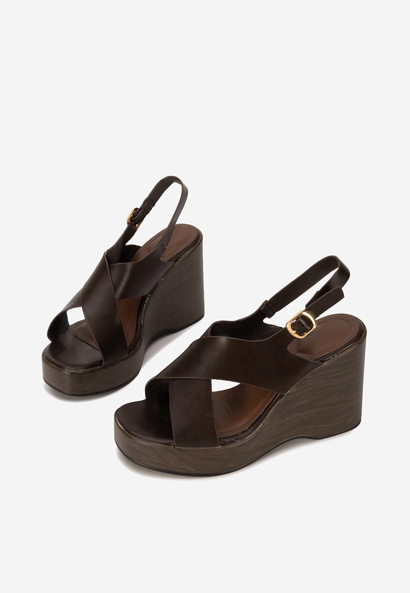 Sandale s platformom Sarania braon