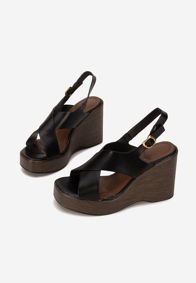Sandale s platformom Sarania crno