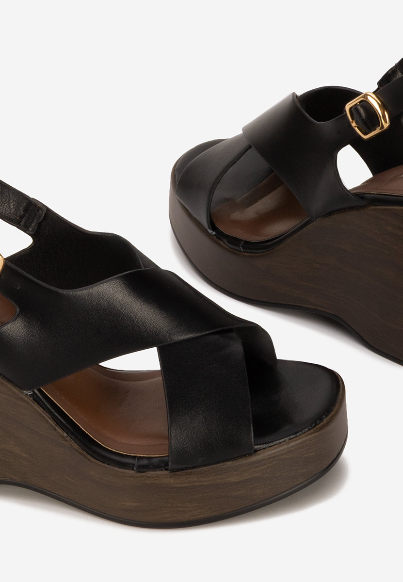 Sandale s platformom Sarania crno