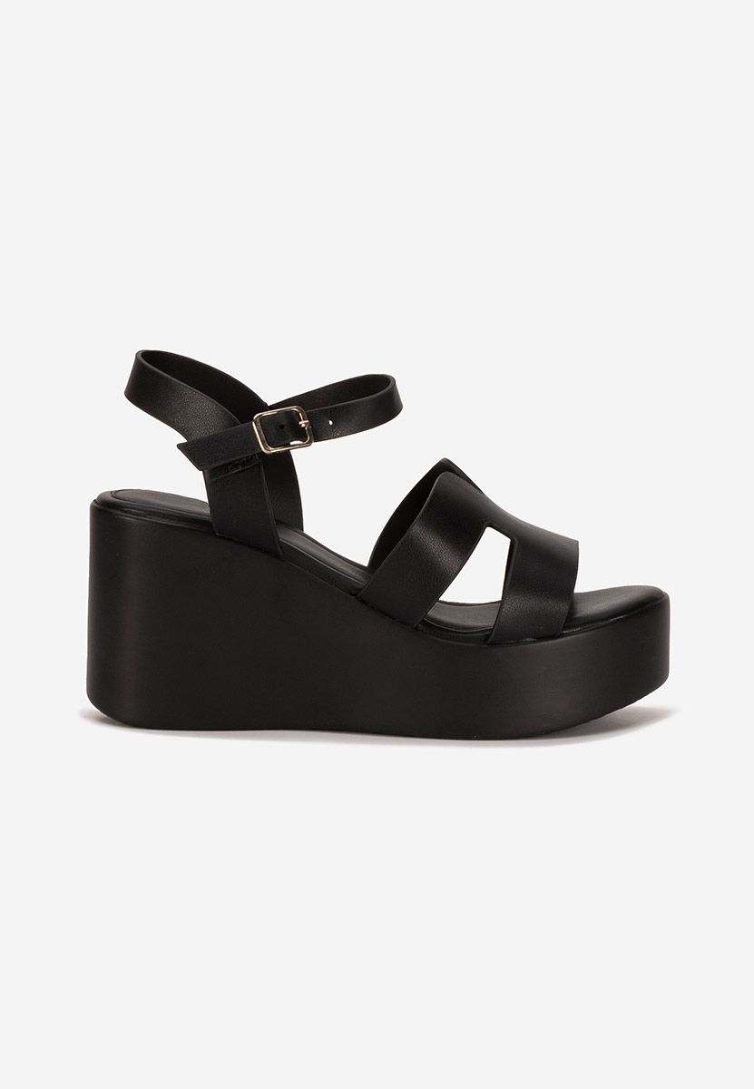 Sandale s platformom Raselia crno