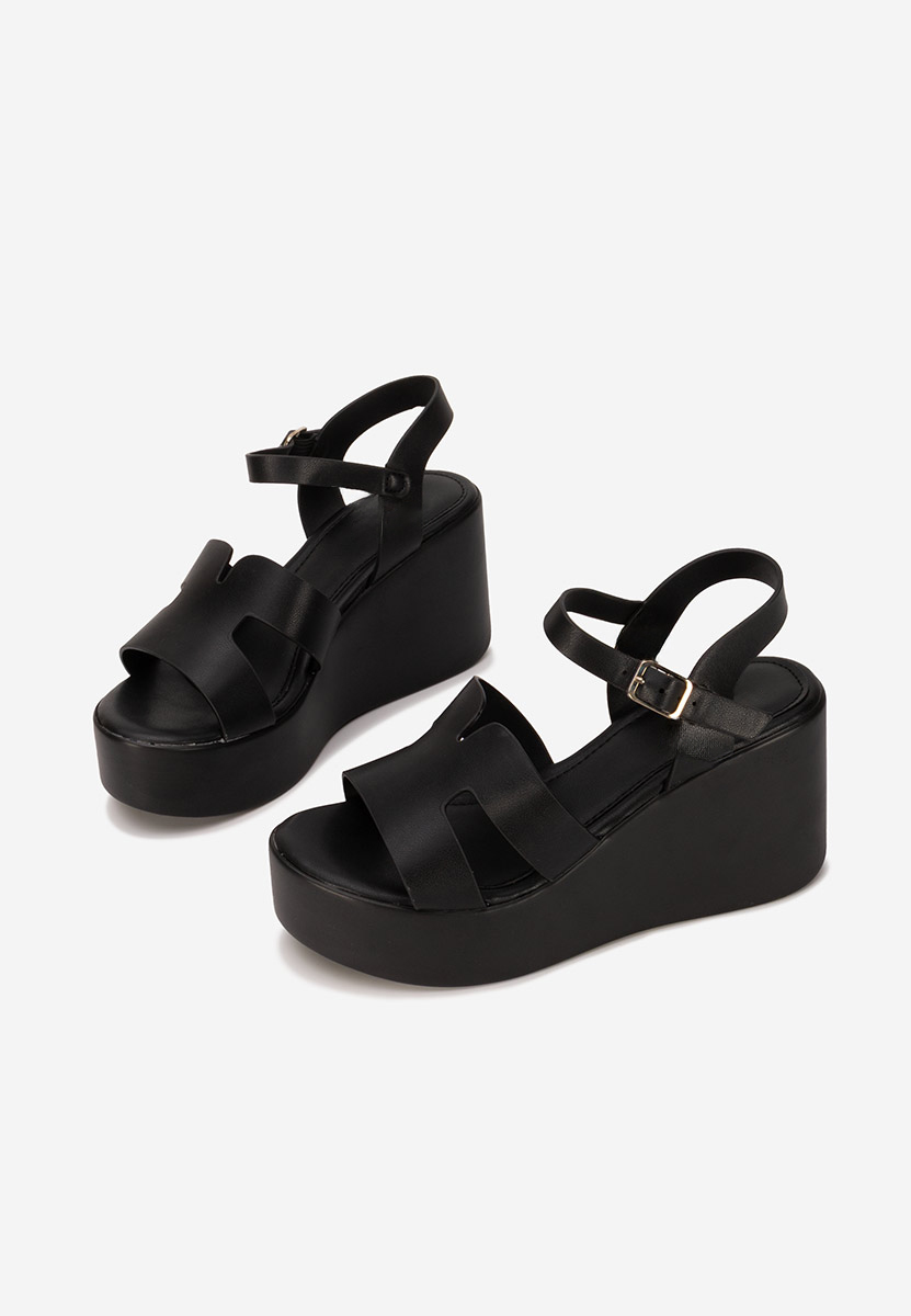 Sandale s platformom Raselia crno